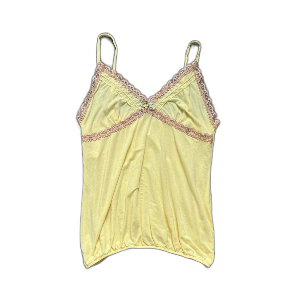 Victoria Secret Angels yellow lace cami top - Picture 4 of 6